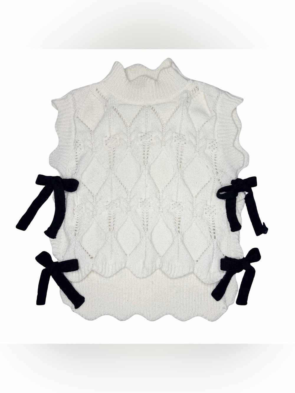 Maeve By Anthropologie Bow Sweater Vest Cottagecore Preppy Feminine Cozy